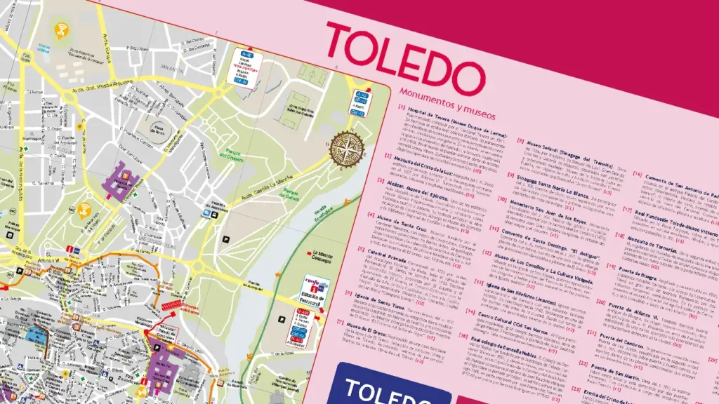 Mapa turístico de Toledo